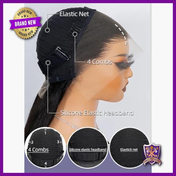 13x6 Lace Front Human Hair Wig, Afro Curly, Pre Plucked, 200% Density